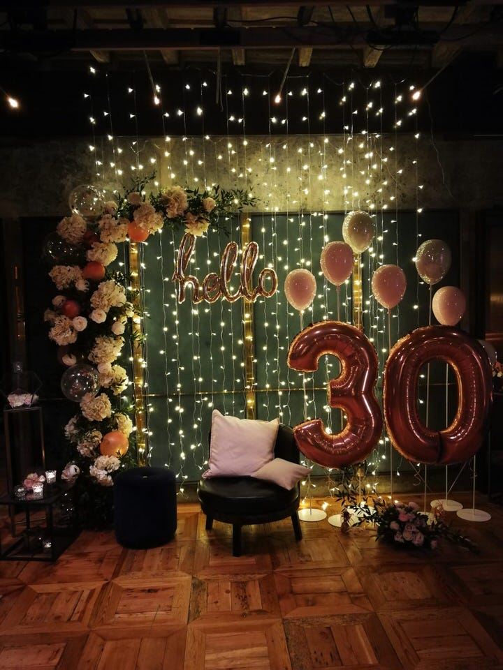 Una festa glamour per i 30 anni
