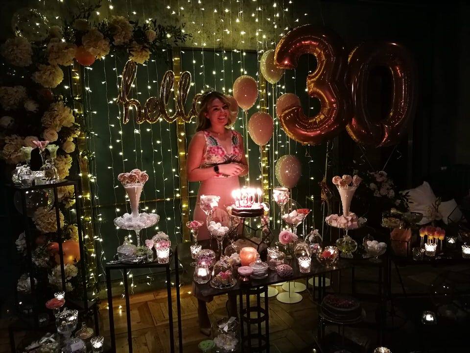 Una festa glamour per i 30 anni