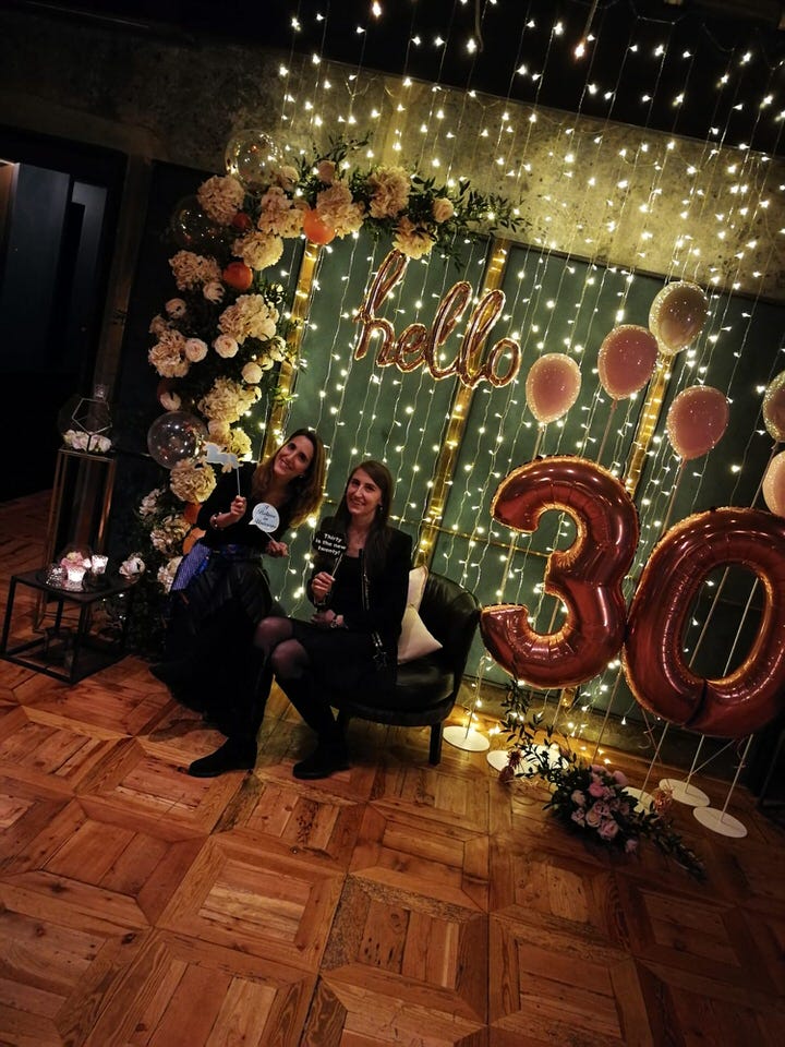 Una festa glamour per i 30 anni
