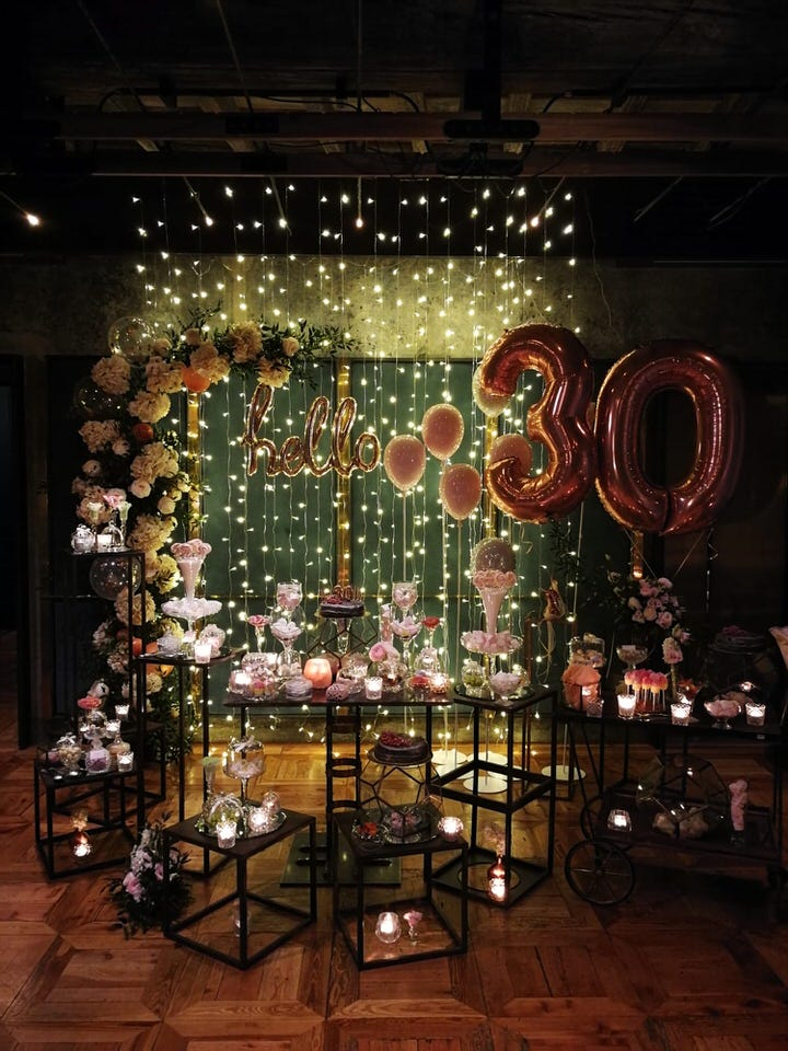 Una festa glamour per i 30 anni