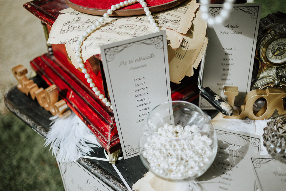 Un matrimonio a tema Grande Gatsby al Castello di Collegno