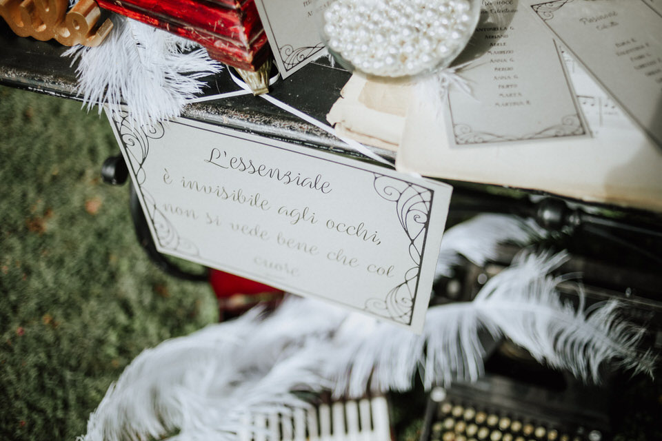 Un matrimonio a tema Grande Gatsby al Castello di Collegno