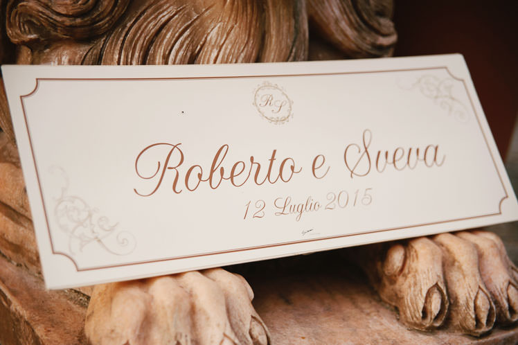 Un matrimonio oro e bianco a Villa Bria