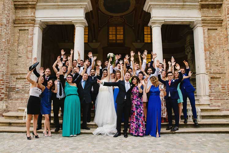 Un matrimonio oro e bianco a Villa Bria