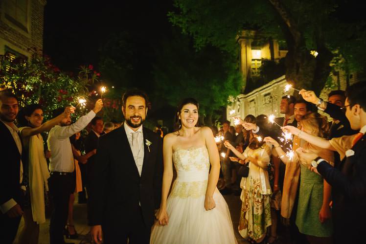 Un matrimonio oro e bianco a Villa Bria